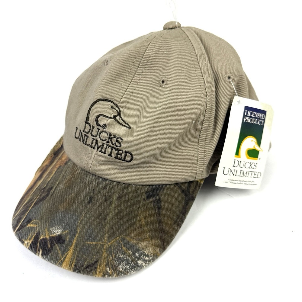 Ducks Unlimited Baseball Hat Camo Logo Cap Unisex Adjustable Fits Most NWT